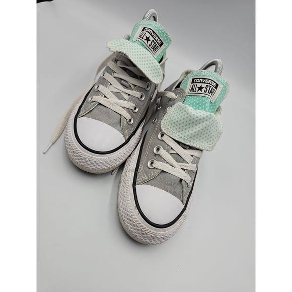 Converse All Star Double Tongue Gray Women's Size 7 Shoes Low Top Sneakers - Picture 2 of 6